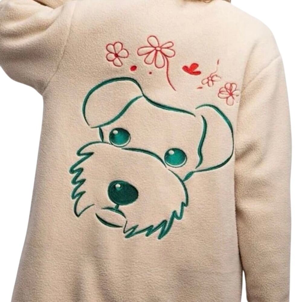 EASEL Reversible Jacket Quilted Starfish or Schnauzer Sherpa, Size L New w/ Tag - Picture 10 of 16